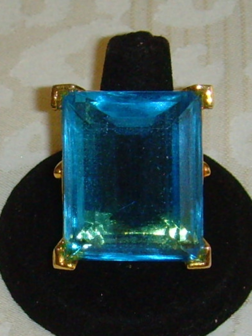 Kenneth J Lane (KJL) RARE Vintage Faux Blue Stone Ring (7) - Picture 5 of 11